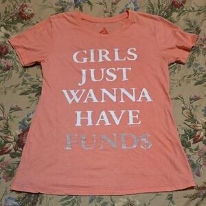 Preppy Girls Shirt From 2015: Coral Tee Girls Just Wanna Have Funds